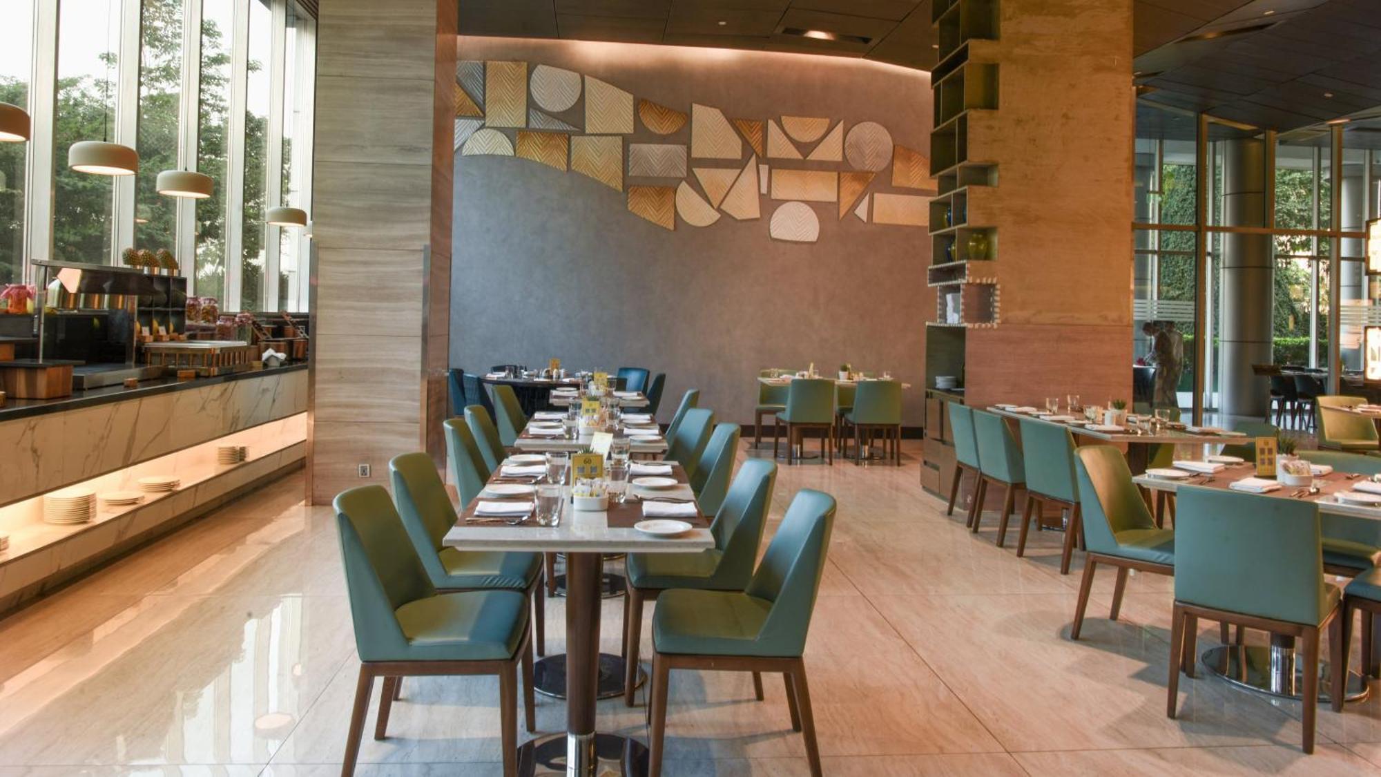 新德里国际机场假日旅馆酒店 外观 照片 The restaurant
